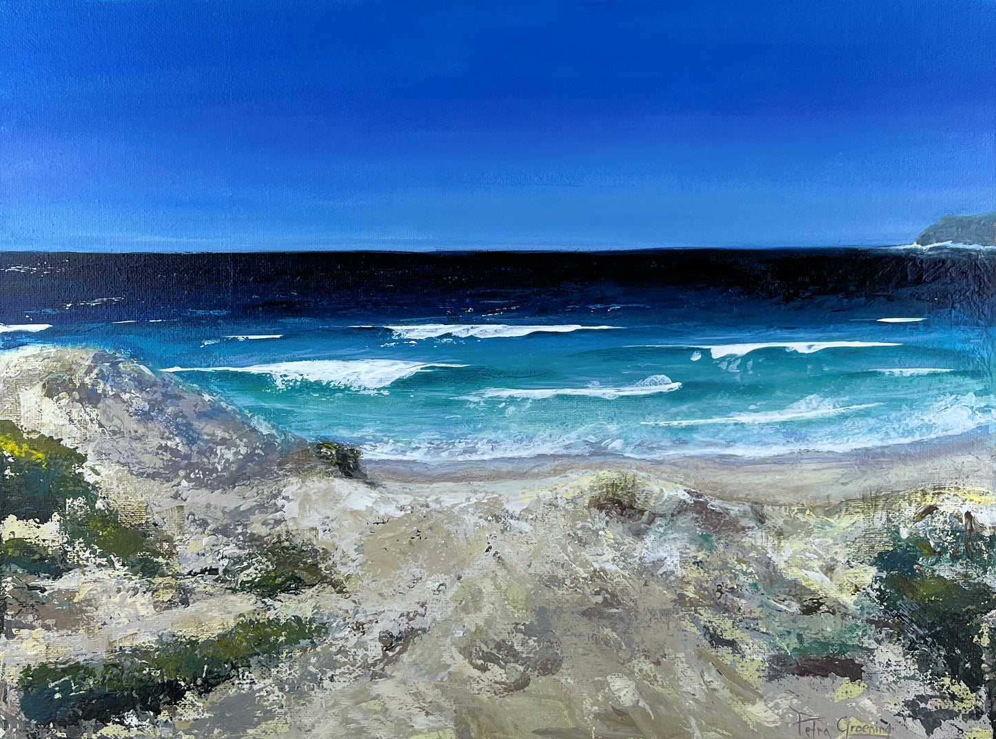 "Mullaway Beach" Original Acrylics Painting 40cm x 30cm