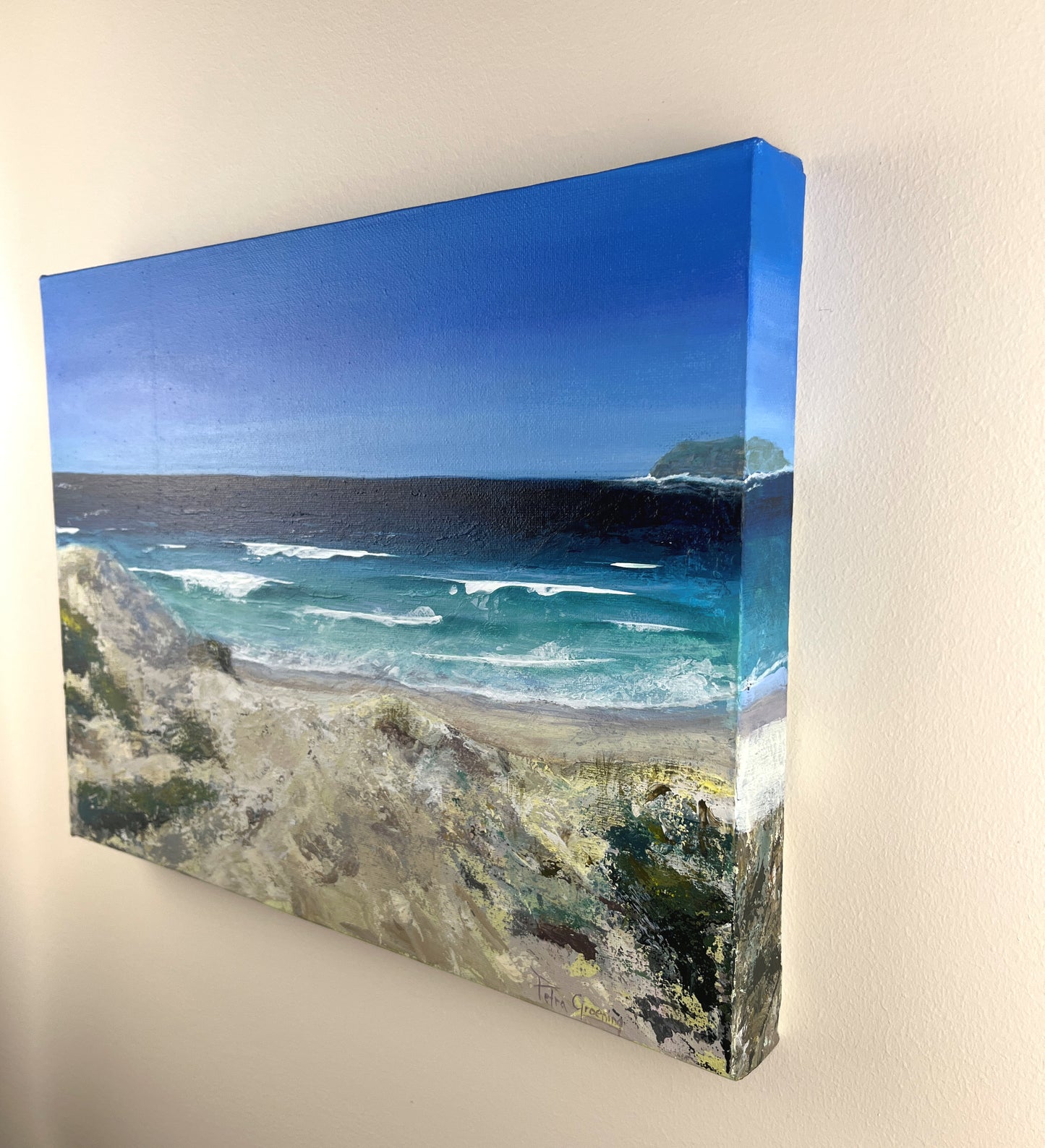 "Mullaway Beach" Original Acrylics Painting 40cm x 30cm