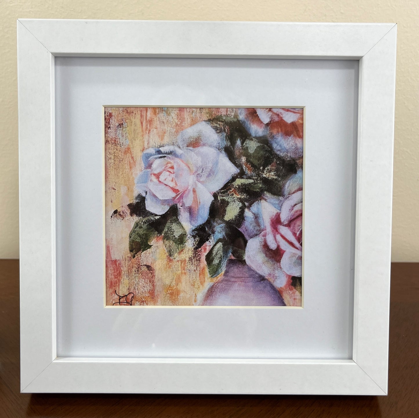 Print "Once upon a time" 10x10cm, framed 17x17 cm