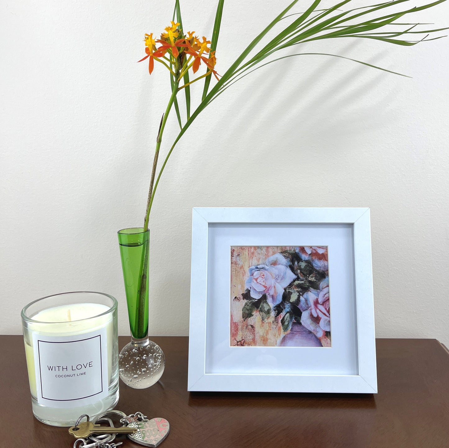 Print "Once upon a time" 10x10cm, framed 17x17 cm