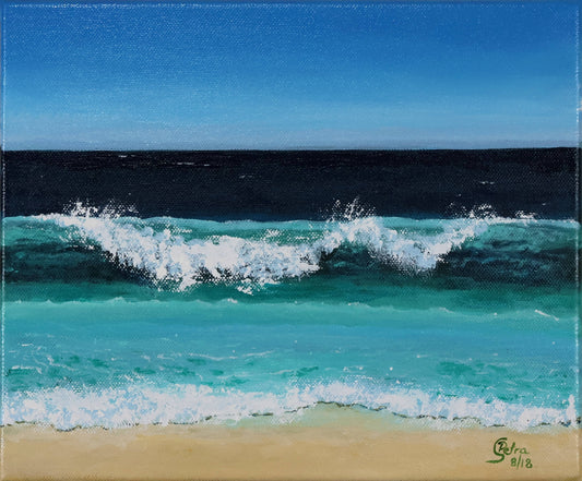 "Little Ocean" Original Study in Acrylics 30cm x 25cm