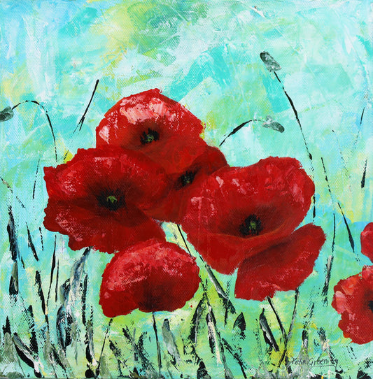 "Palette of Spring" Original Acrylics Painting 25.4cm x 25.4cm