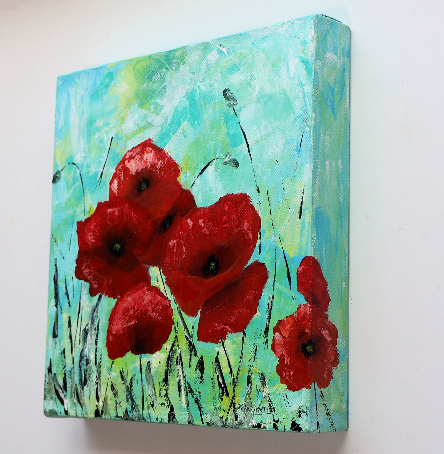 "Palette of Spring" Original Acrylics Painting 25.4cm x 25.4cm