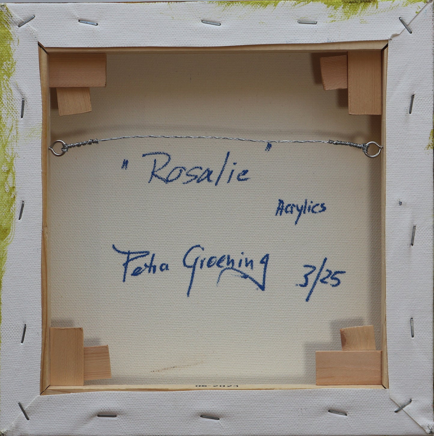 "Rosalie" Original Acrylics Painting 25 cm x 25 cm