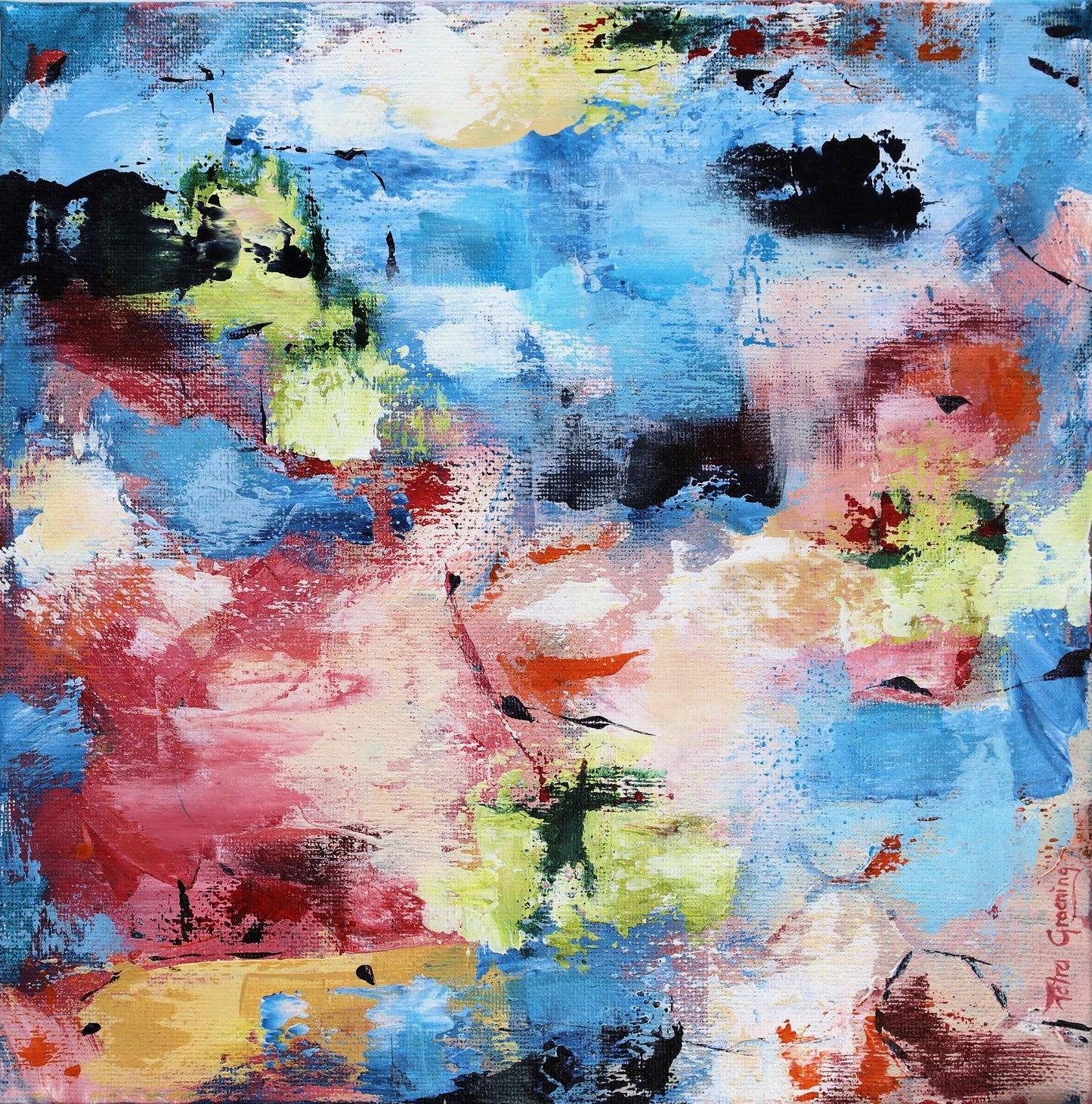 "Soulmate of Rosalie" Original Acrylics Painting 25 cm x 25 cm