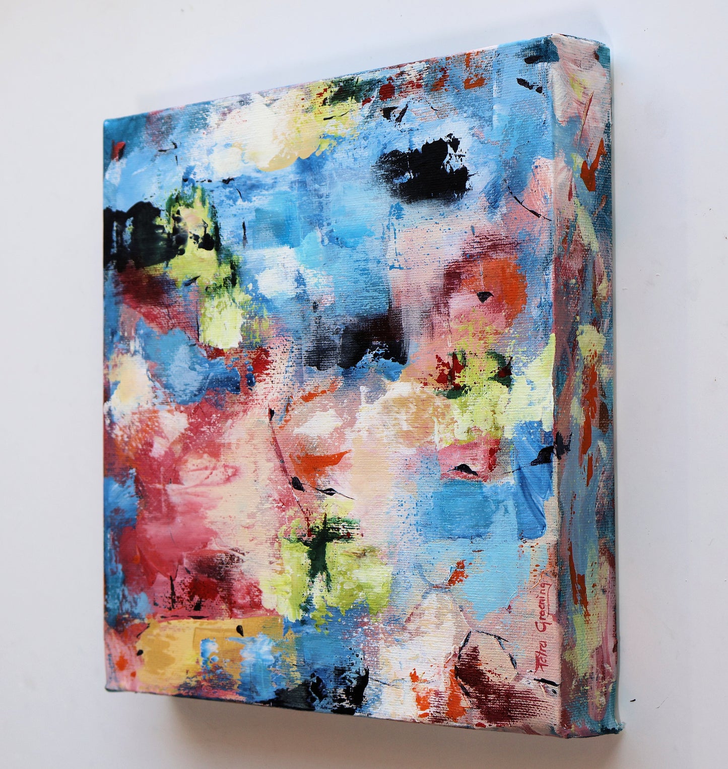 "A Tale of Balance" 2 Original Acrylic Paintings 25cm x 25cm