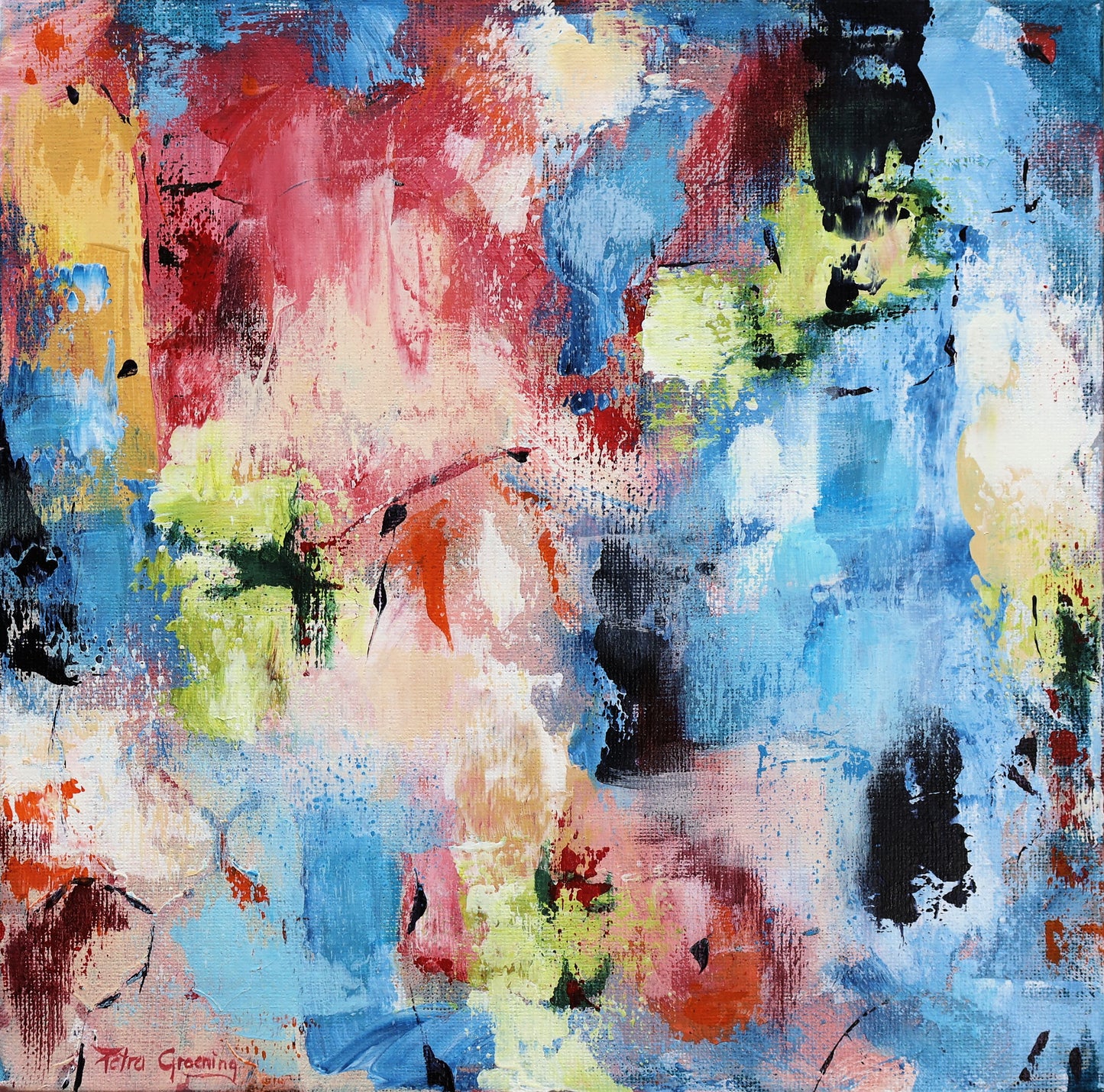 "Soulmate of Rosalie" Original Acrylics Painting 25 cm x 25 cm